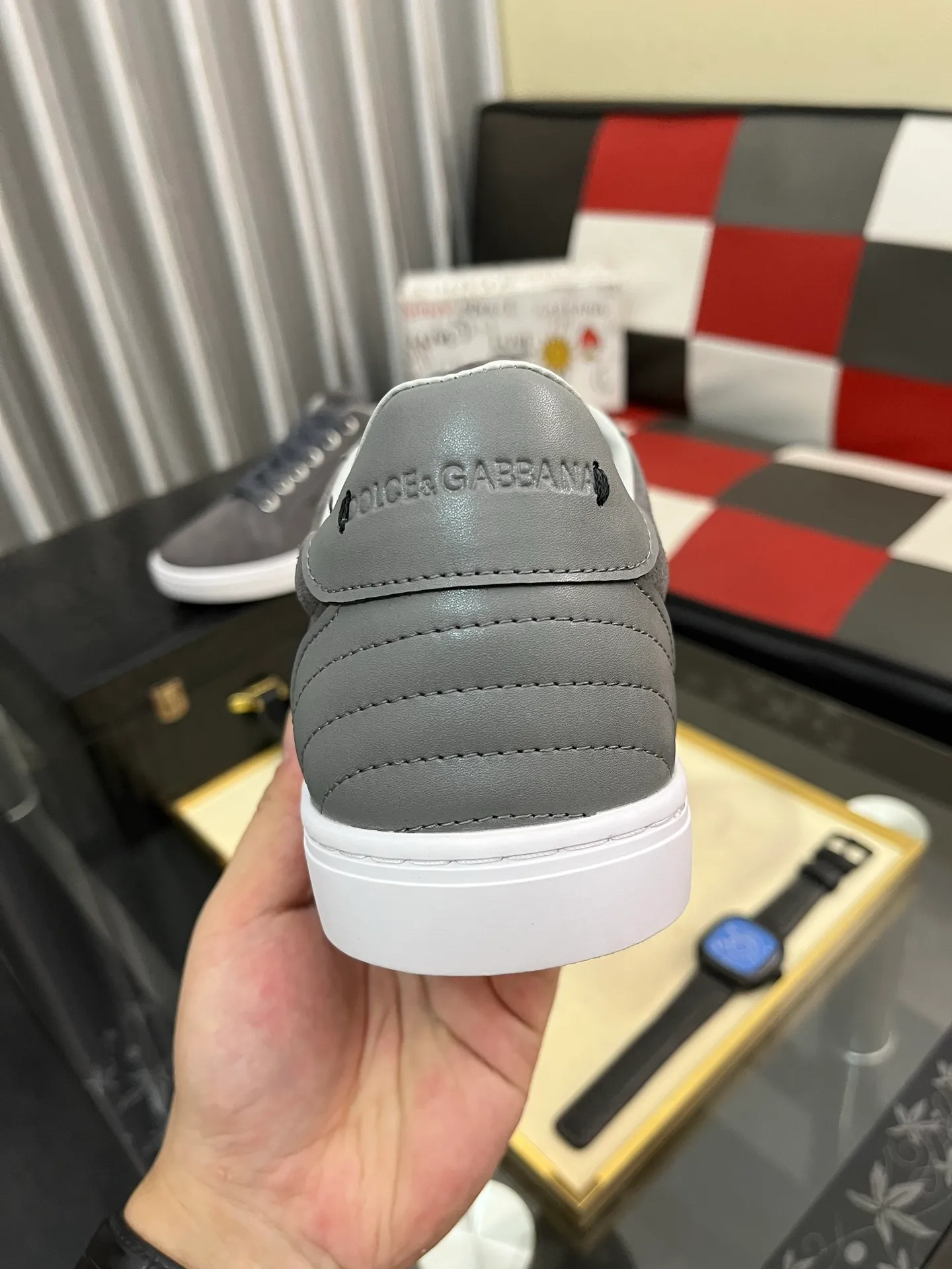Men's shoes 💰400⌚️⌚️New DG Dolce & Gabbana high-end couple's sports and casual shoes, imported cowhide, multiple material splicing design➕Imported cowhide lining, cowhide foot pads➕Original TPR elastic outsole. Size: 38-46
